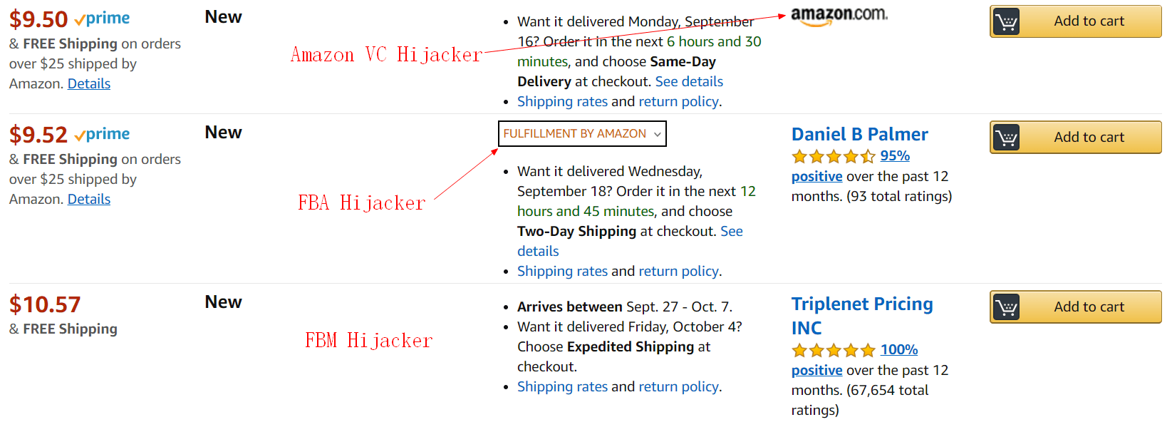 types of hijacker